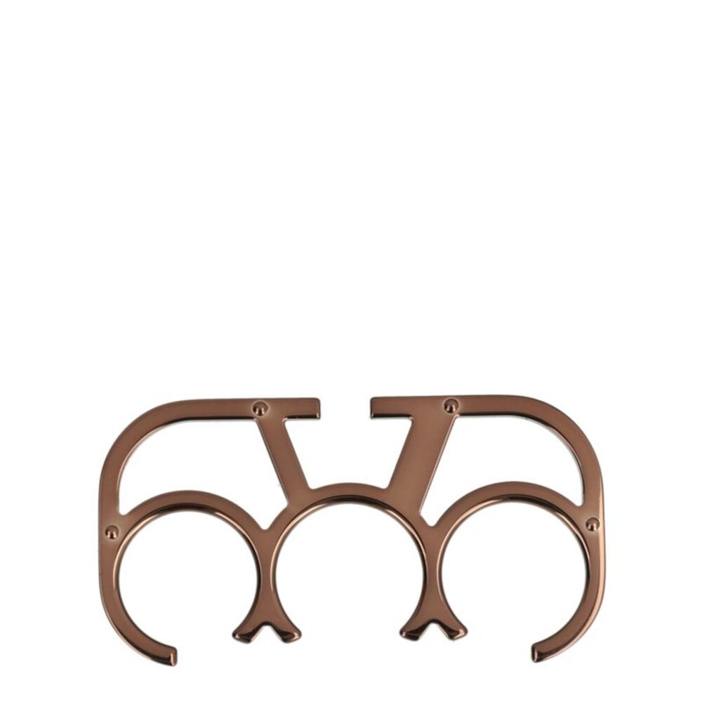 Valentino VLogo Multi-Finger Ring Brown Mens